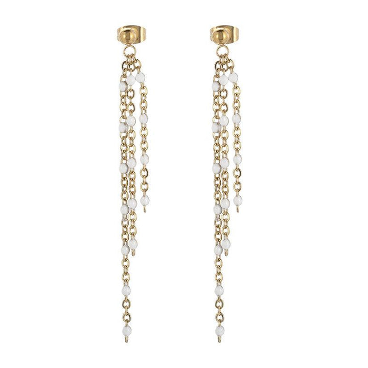 Stainless Steel Bohemia Chain Drop Earrings - kalen