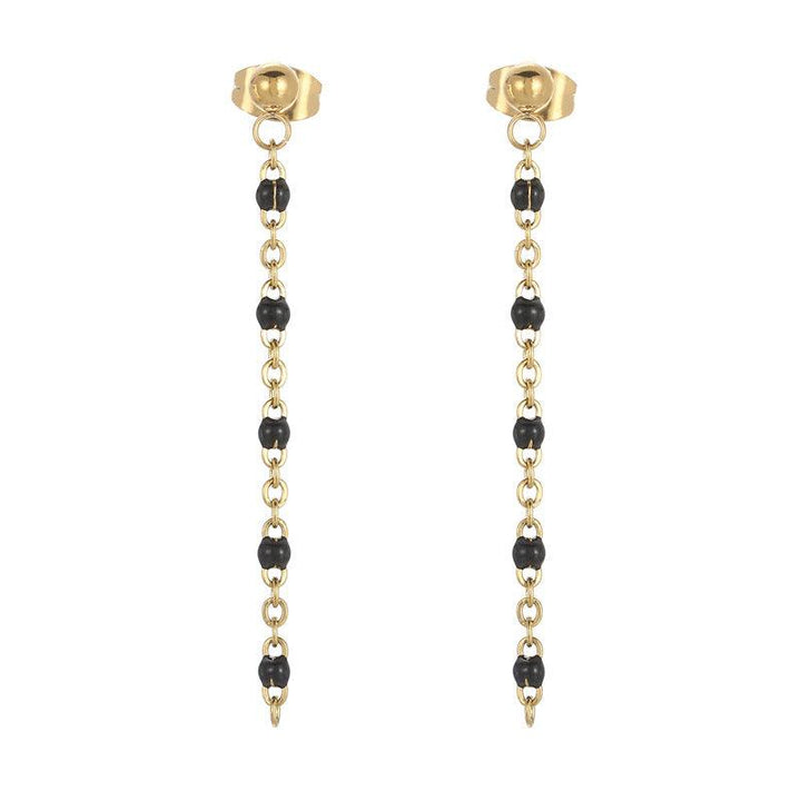 Stainless Steel Bohemia Chain Drop Earrings - kalen