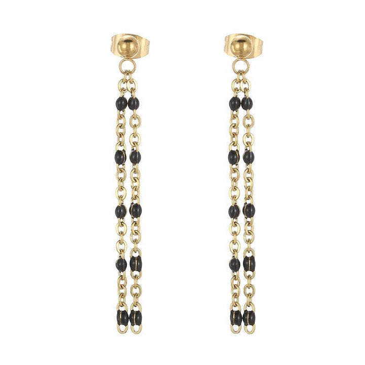 Stainless Steel Bohemia Chain Drop Earrings - kalen