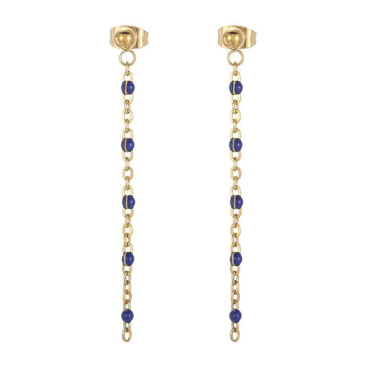 Stainless Steel Bohemia Chain Drop Earrings - kalen