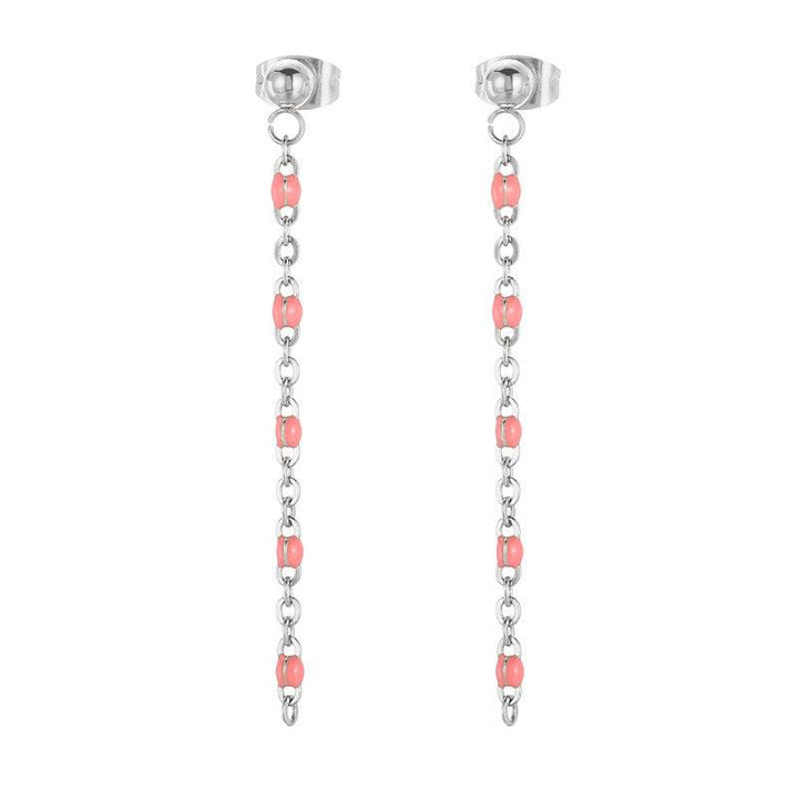 Stainless Steel Bohemia Chain Drop Earrings - kalen