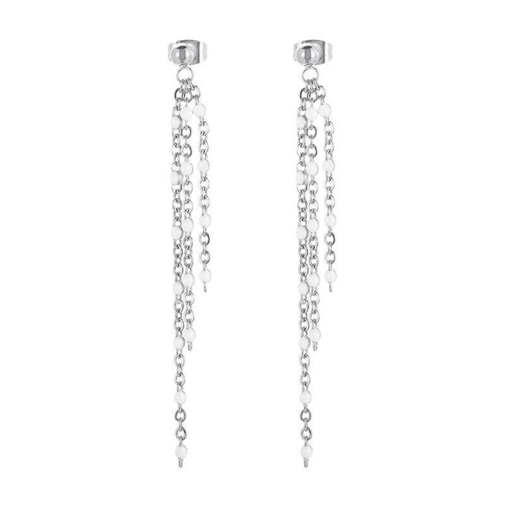 Stainless Steel Bohemia Chain Drop Earrings - kalen