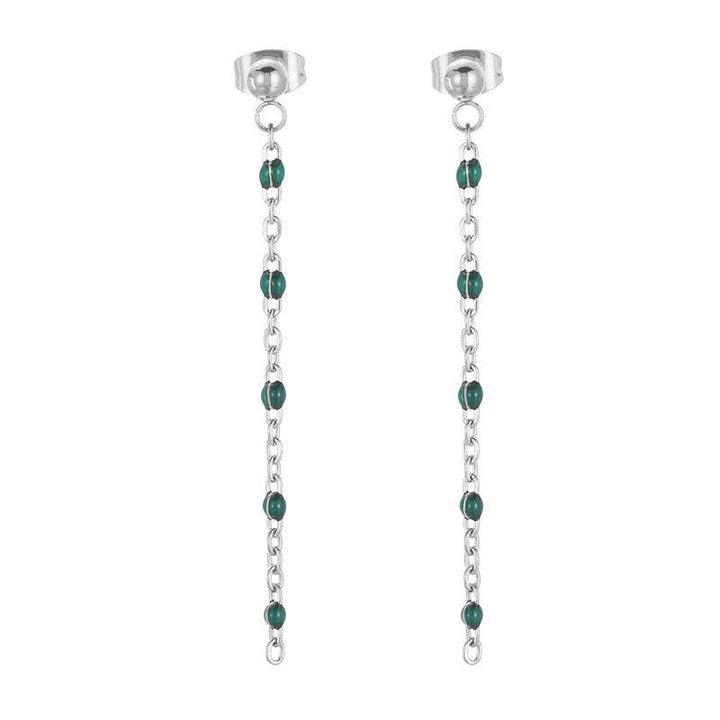 Stainless Steel Bohemia Chain Drop Earrings - kalen