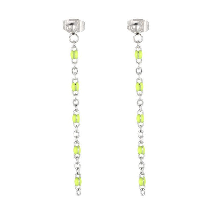 Stainless Steel Bohemia Chain Drop Earrings - kalen