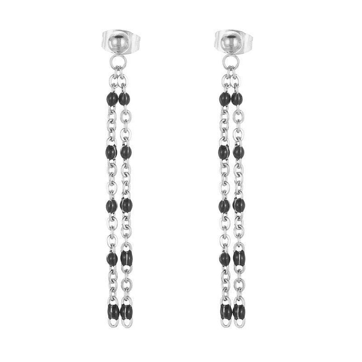 Stainless Steel Bohemia Chain Drop Earrings - kalen