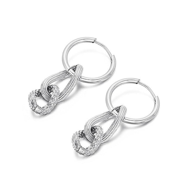 Stainless Steel Chain Drop Earrings - kalen