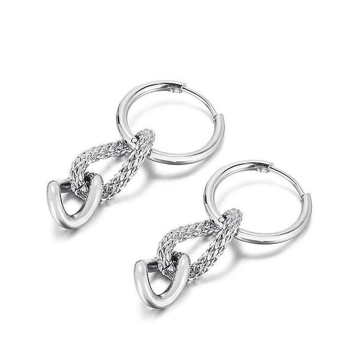 Stainless Steel Chain Drop Earrings - kalen