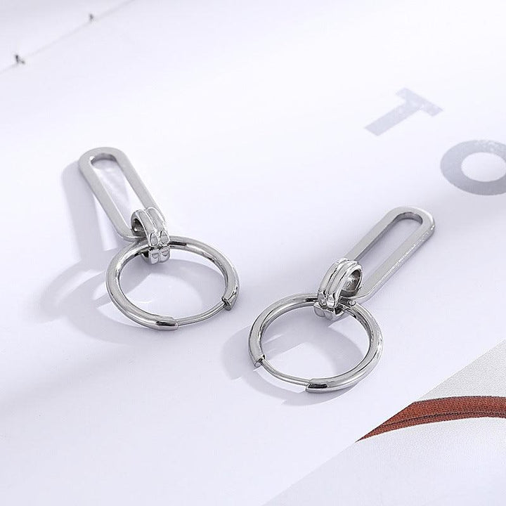 Stainless Steel Chian Drop Earrings - kalen