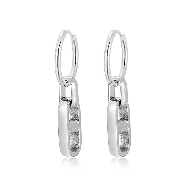 Stainless Steel Chian Drop Earrings - kalen