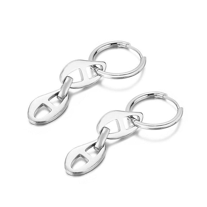 Stainless Steel Chian Drop Earrings - kalen