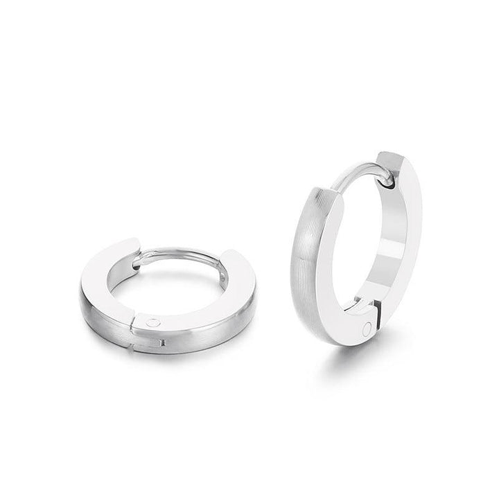 Stainless Steel Circle Hinged Hoop Earrings for Women - kalen