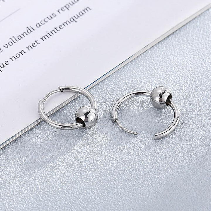 Stainless Steel Circle Hoop Earrings - kalen