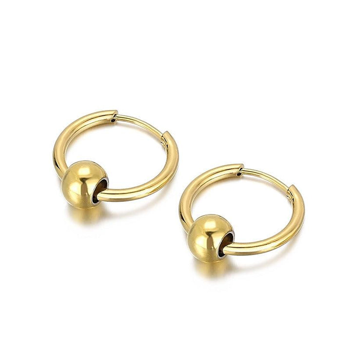 Stainless Steel Circle Hoop Earrings - kalen