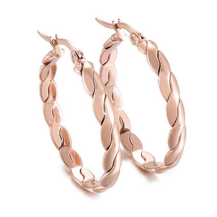 Stainless Steel Circle Hoop Earrings - kalen