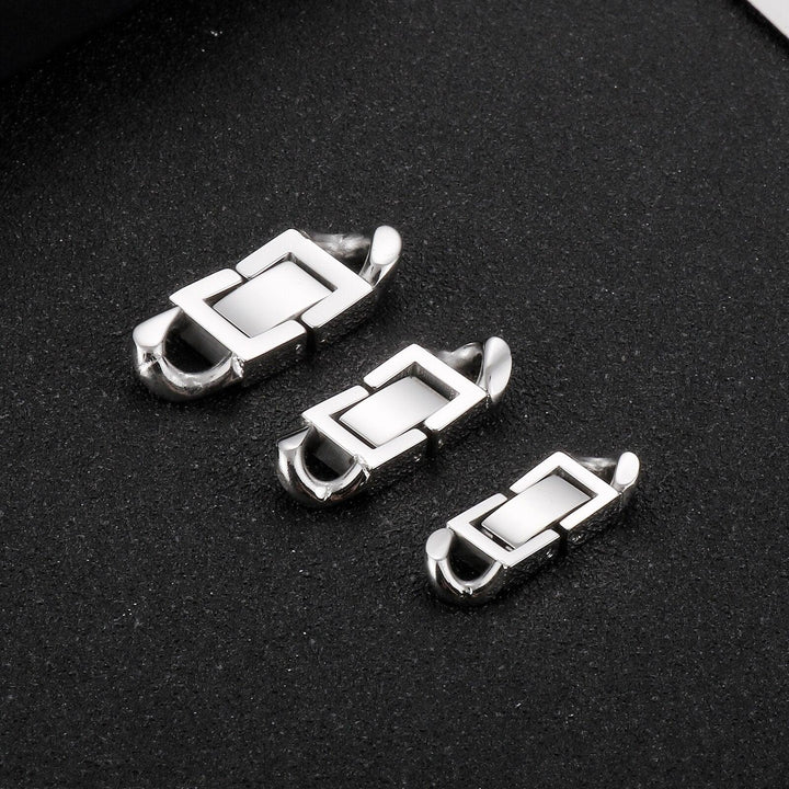Stainless Steel Fold Over Clasps Metal Buckles Fastener Clasps Accessories For Bracelet Necklace DIY Jewelry Making Supplies.