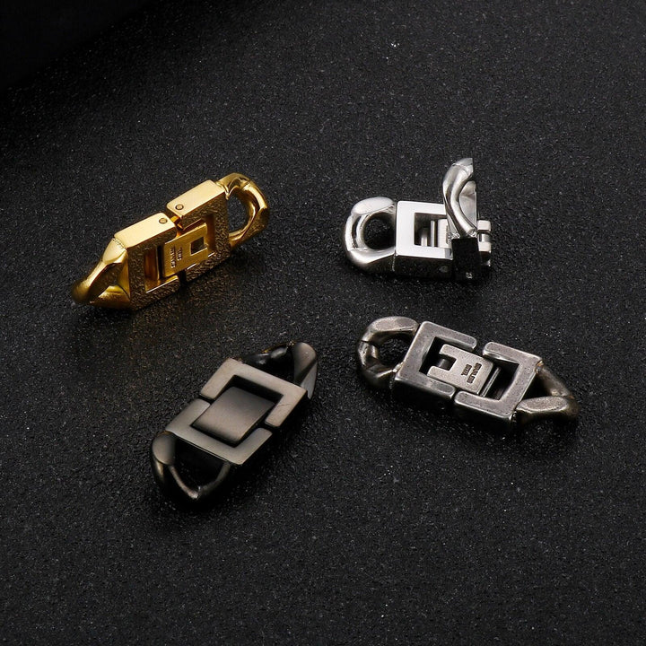 Stainless Steel Fold Over Clasps Metal Buckles Fastener Clasps Accessories For Bracelet Necklace DIY Jewelry Making Supplies.