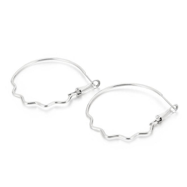 Stainless Steel Geometric Hoop Earrings - kalen