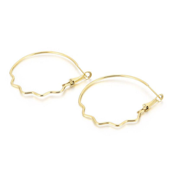 Stainless Steel Geometric Hoop Earrings - kalen