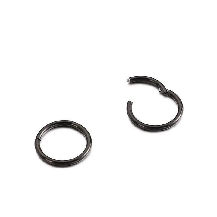 Stainless Steel Geometric Ring Hoop Earrings - kalen