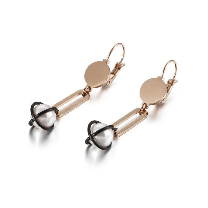 Stainless Steel Geometry Drop Earrings - kalen