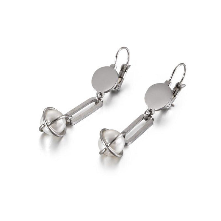 Stainless Steel Geometry Drop Earrings - kalen