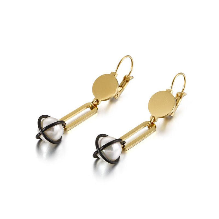 Stainless Steel Geometry Drop Earrings - kalen