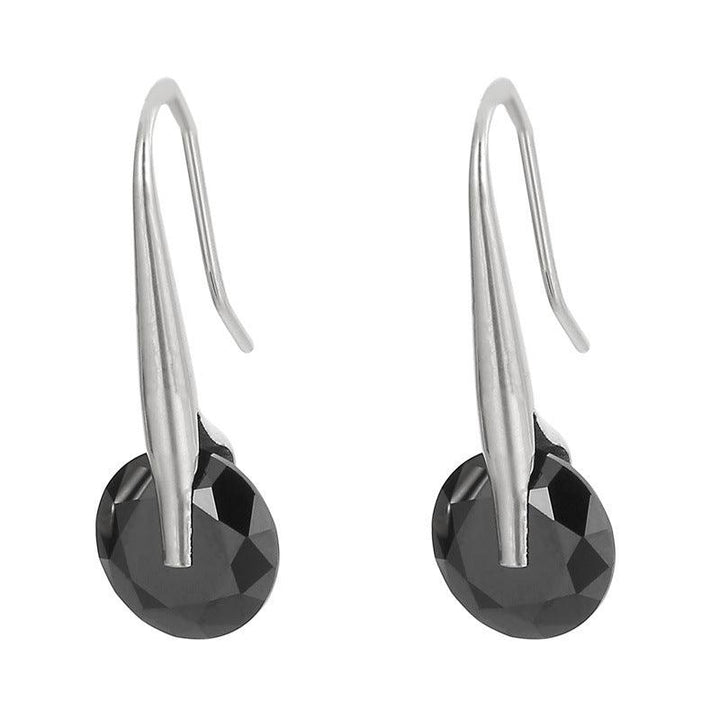 Stainless Steel Glass Drop Earrings - kalen