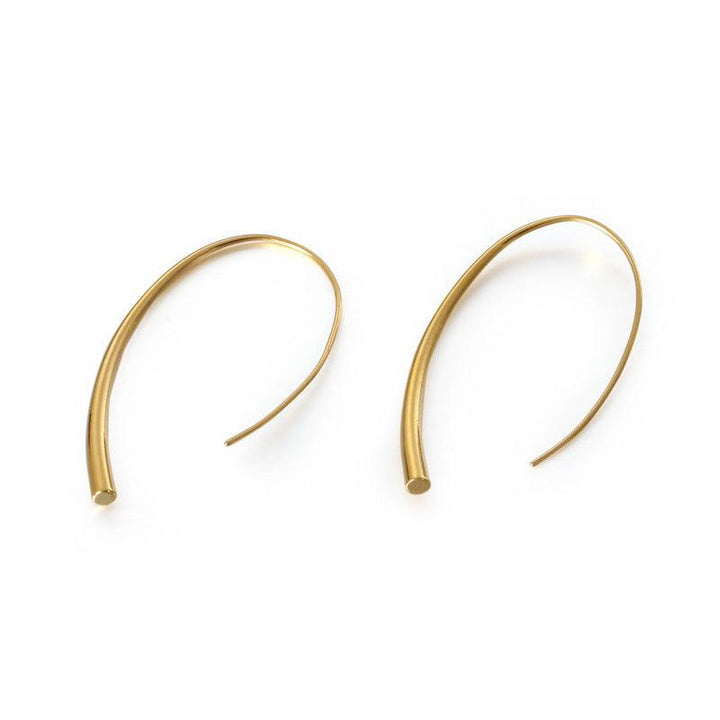 Stainless Steel Hoop Needle Earrings - kalen