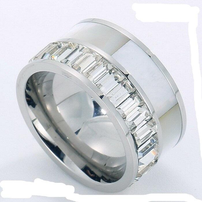 Stainless Steel Shell Finger Rings For Women Love Drip Rubber Anillos Engagement Wedding Bands Jewelry Fashion Gifts.