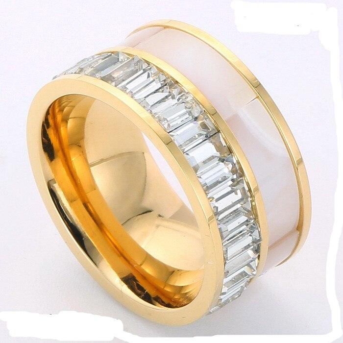 Stainless Steel Shell Finger Rings For Women Love Drip Rubber Anillos Engagement Wedding Bands Jewelry Fashion Gifts.