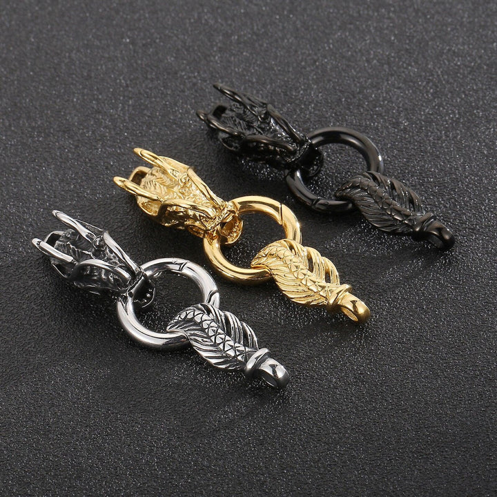 Stainless Steel Skull Clasps Supplies For Jewelry Necklace Bracelets Hand Made Dragon Connected Clasps DIY Jewelry Making.