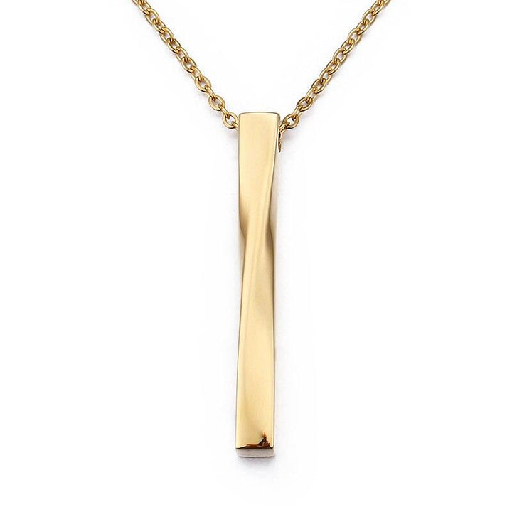 KALEN Fashion Stick Bar Pendant Necklaces For Men Women High Polished Stainless Steel Long Strip Chain Necklaces Jewelry.