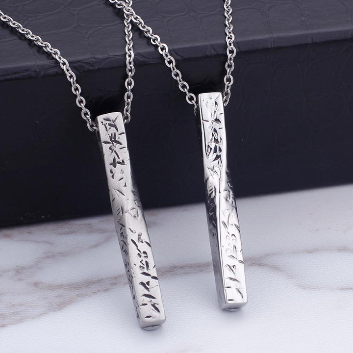 KALEN Fashion Stick Bar Pendant Necklaces For Men Women High Polished Stainless Steel Long Strip Chain Necklaces Jewelry.