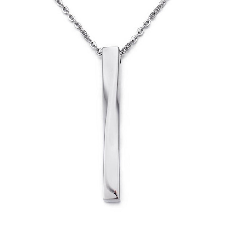 KALEN Fashion Stick Bar Pendant Necklaces For Men Women High Polished Stainless Steel Long Strip Chain Necklaces Jewelry.