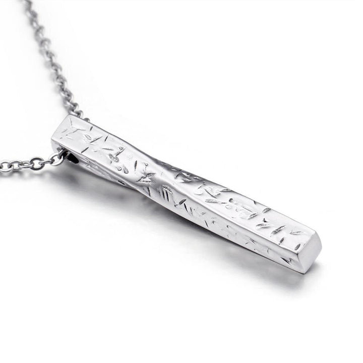 KALEN Fashion Stick Bar Pendant Necklaces For Men Women High Polished Stainless Steel Long Strip Chain Necklaces Jewelry.