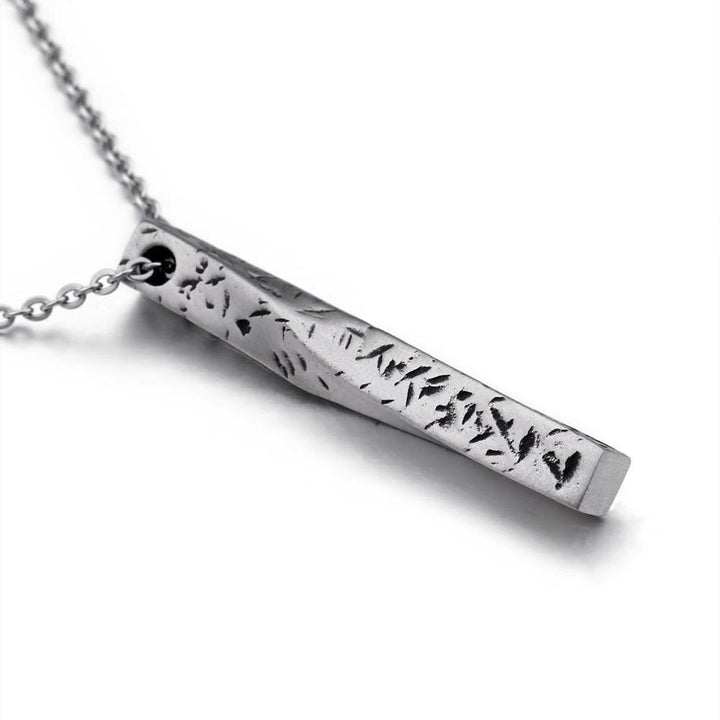 KALEN Fashion Stick Bar Pendant Necklaces For Men Women High Polished Stainless Steel Long Strip Chain Necklaces Jewelry.