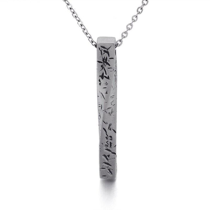 KALEN Fashion Stick Bar Pendant Necklaces For Men Women High Polished Stainless Steel Long Strip Chain Necklaces Jewelry.