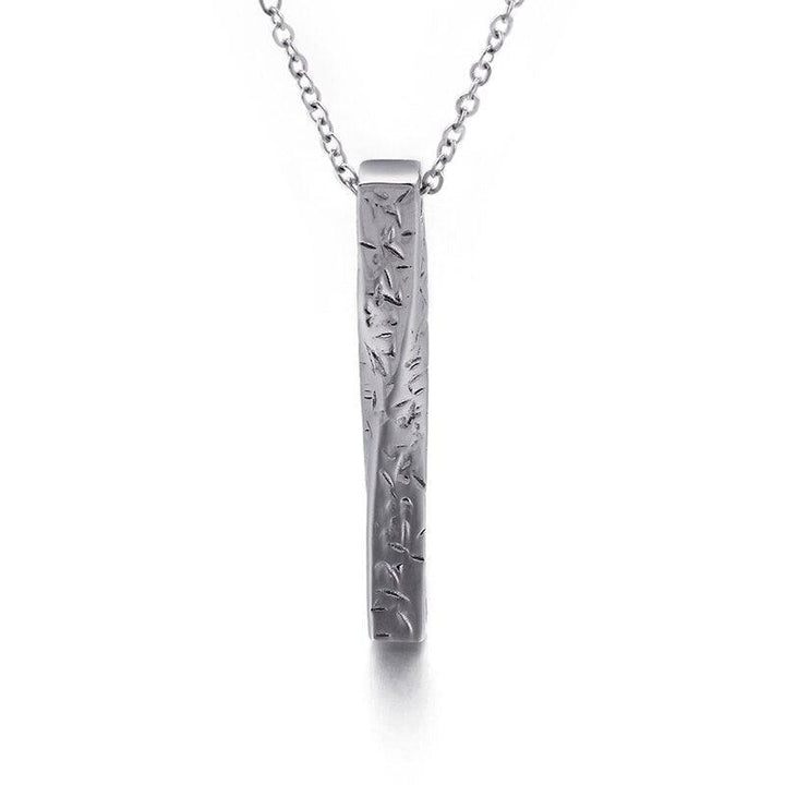 KALEN Fashion Stick Bar Pendant Necklaces For Men Women High Polished Stainless Steel Long Strip Chain Necklaces Jewelry.