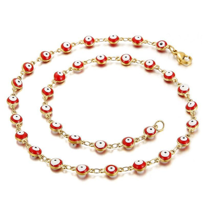 KALEN Turkish Evil Eyes Multilayer Necklaces For Women Bohemian Vintage Devil Pendant Necklaces Choker Beads Party Jewelry New.