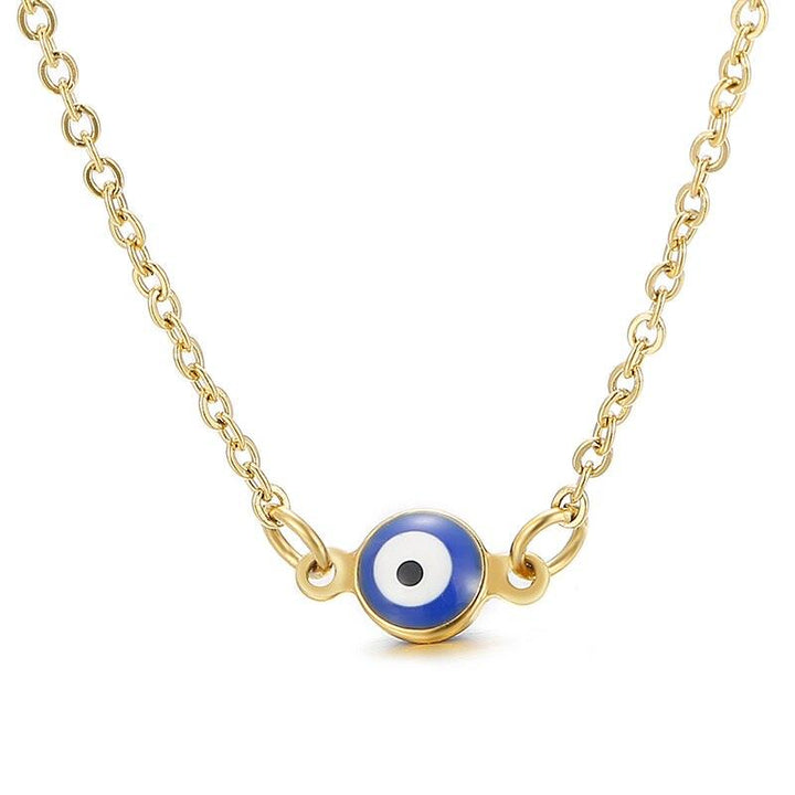 KALEN Evil Eye Thin Pendant Women Jewelry Necklace Turkish Lucky Fashion Gold Color Choker Chain Female Daily Minimalist Gifts.