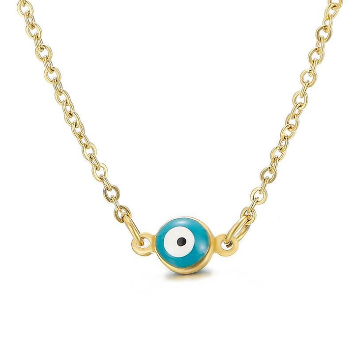 KALEN Evil Eye Thin Pendant Women Jewelry Necklace Turkish Lucky Fashion Gold Color Choker Chain Female Daily Minimalist Gifts.