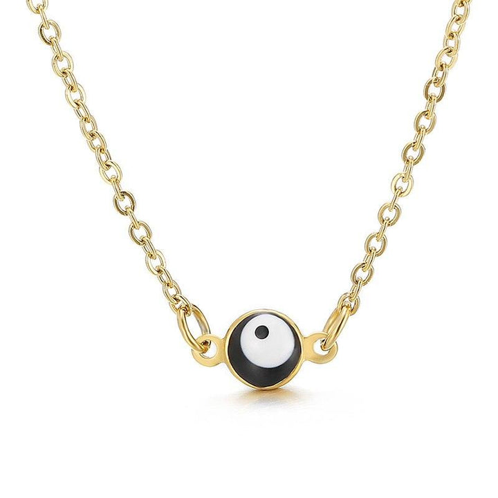 KALEN Evil Eye Thin Pendant Women Jewelry Necklace Turkish Lucky Fashion Gold Color Choker Chain Female Daily Minimalist Gifts.