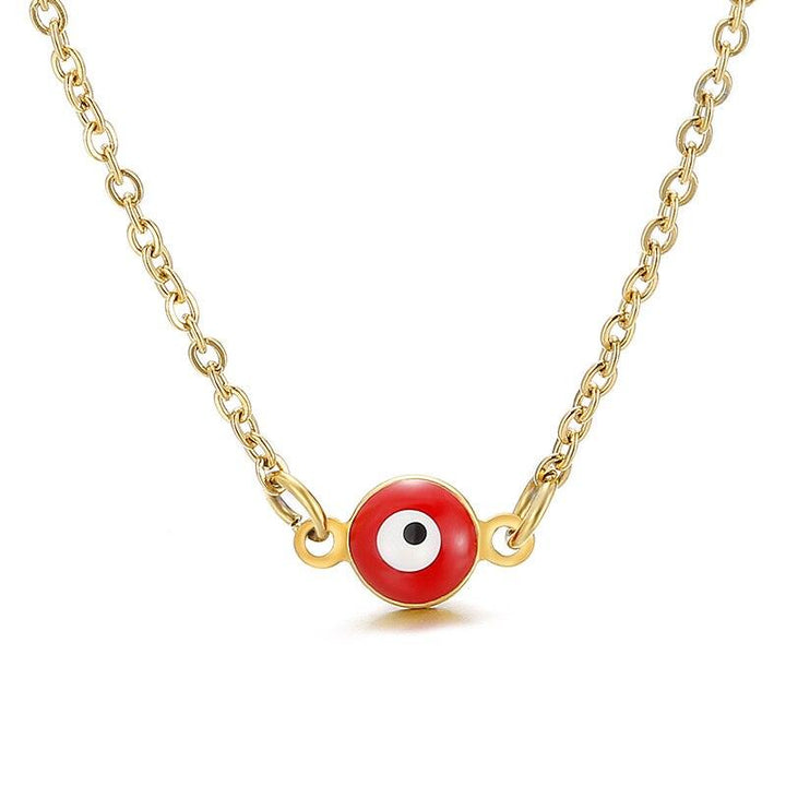 KALEN Evil Eye Thin Pendant Women Jewelry Necklace Turkish Lucky Fashion Gold Color Choker Chain Female Daily Minimalist Gifts.