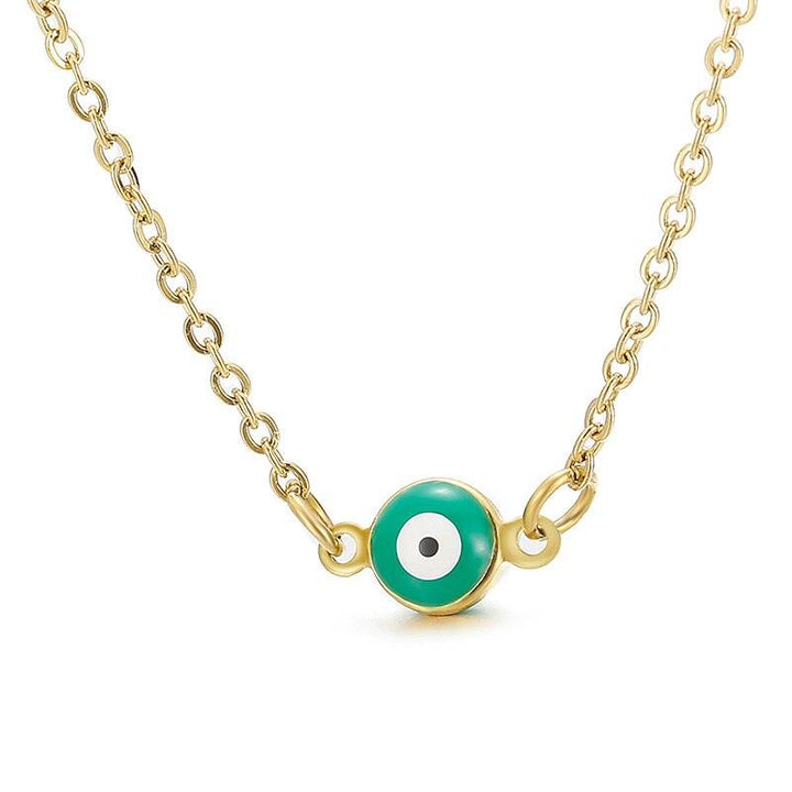 KALEN Evil Eye Thin Pendant Women Jewelry Necklace Turkish Lucky Fashion Gold Color Choker Chain Female Daily Minimalist Gifts.