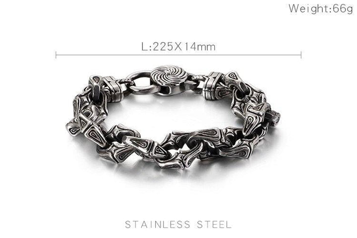 KALEN New Punk Twisted Linking Box Chain Bracelet Men Matte Stainless Steel Letter X Shaped Charm Bangle Male Jewellry 2020.