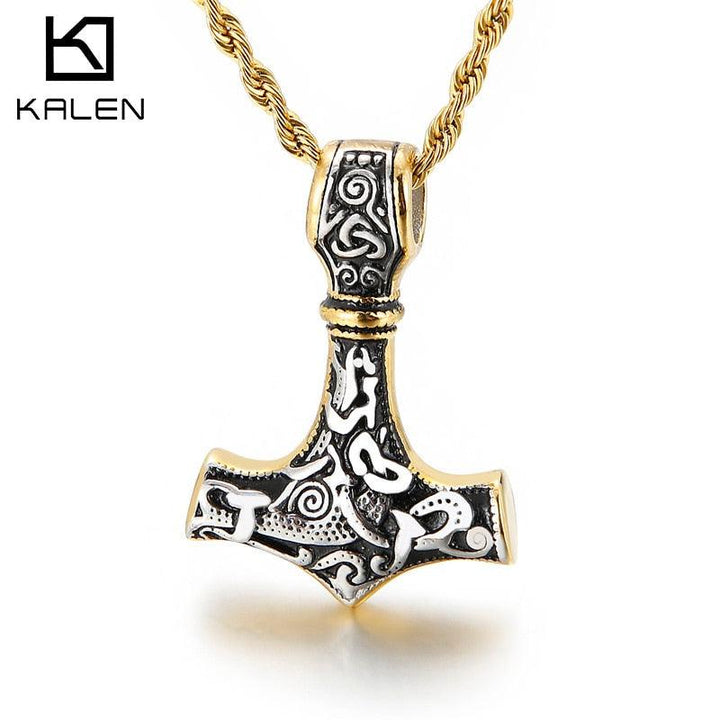 Kalen Pirate Captain Pendant Bless Amulet Men's Stainless Steel Charm Necklace Lucky Jewelry.