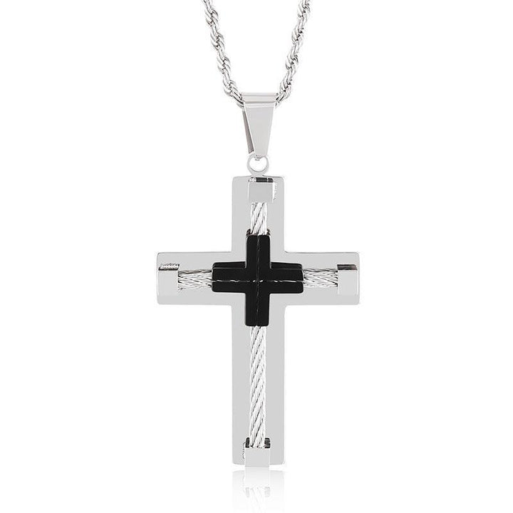 Wire Cross Pendant Necklace - kalen