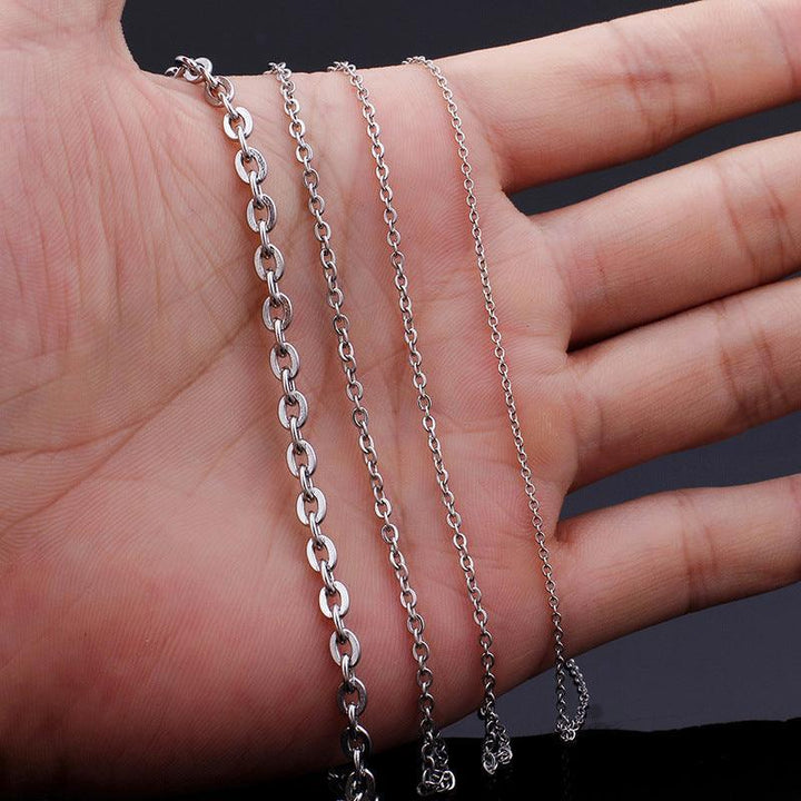 1/1.5/2/3.5mm O-Chain Cable Link Loop Chain Necklace for Women - kalen