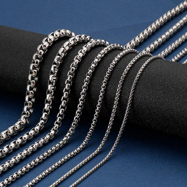 Stainless Steel Chains Wholesale 2/3/4/5mm Width Stainless Steel Round Box  Chain Necklace For Men Women - Buy Stainless Steel Chains Wholesale  2/3/4/5mm Width Stainless Steel Round Box Chain Necklace For Men Women