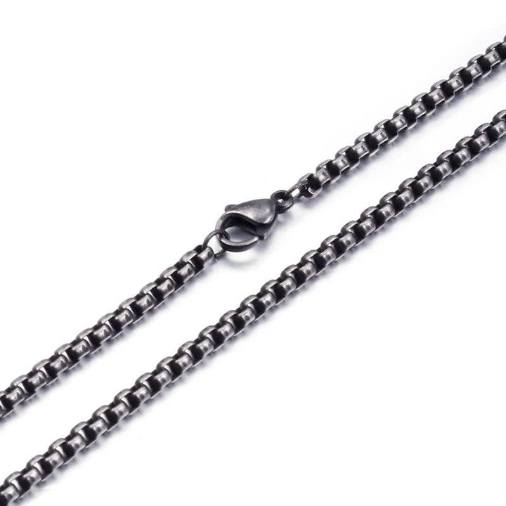 1.5/2/2.5/3/3.5/4/4.5/5/6/7mm Stainless Steel Rounded Box Chain Necklace Steel Color - kalen